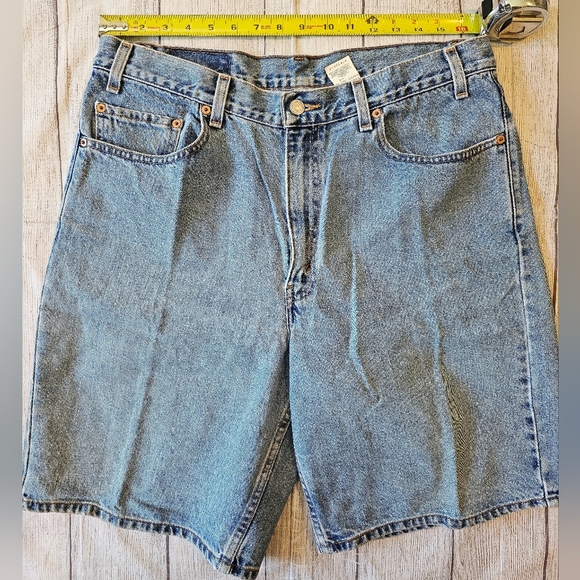 Vintage Levi's •Size 36• 550 Shorts Blue Red Tab Relaxed Fit Y2K 10 Inch Inseam - Picture 5 of 10